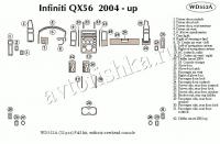 Декоративные накладки салона Infiniti QX56 2004-2007 Полный набор
