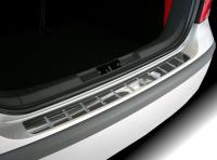 Накладка на задний бампер с силиконом, нерж. сталь (5D) Alu-Frost 10-2128 для VW Polo HB
